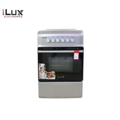 Ilux Cuisinière – Gaz 4 Feux 57*57 – 6060 – Inox –