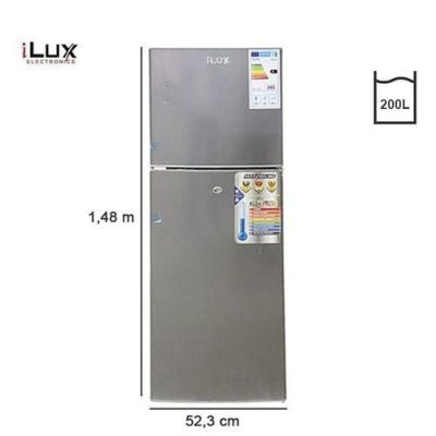 Ilux Réfrigérateur 2 Battants 200 L – ILR200 – Gris