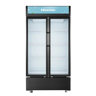 HISENSE REFROIDISSEUR VERTICAL DEUX PORTES 692 LT – VITRE-CONTOUR NOIR – FL-81WC