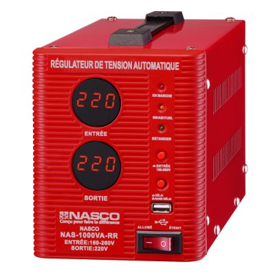 STABILISATEUR AUTOMATIQUE 1000VA COMPTEUR DIGITAL – NAS-1000VA-RR