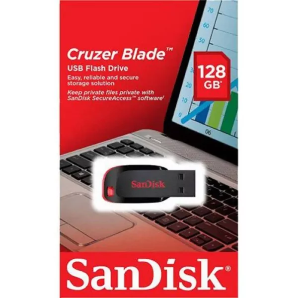 SDCZ50-128G-B35 - CLE USB SANDISK/CRUZER BLADE/EASY/RELIABLE STORAGE SOLUTION/ 128GB